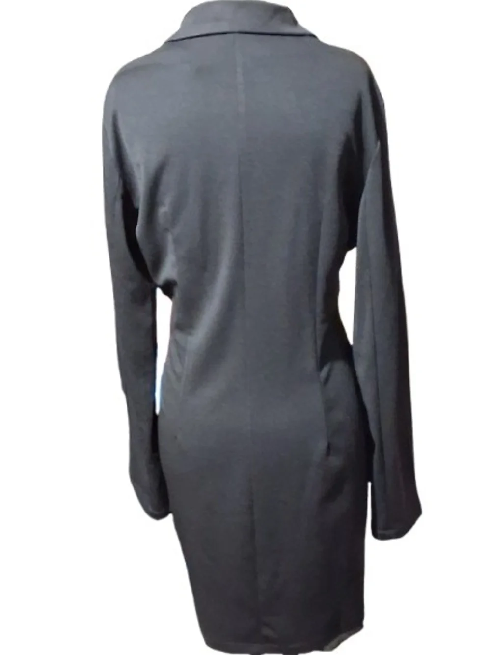 NWOT Women's Black Double-Breasted Blazer Coat Or Deress Long Blazer XL